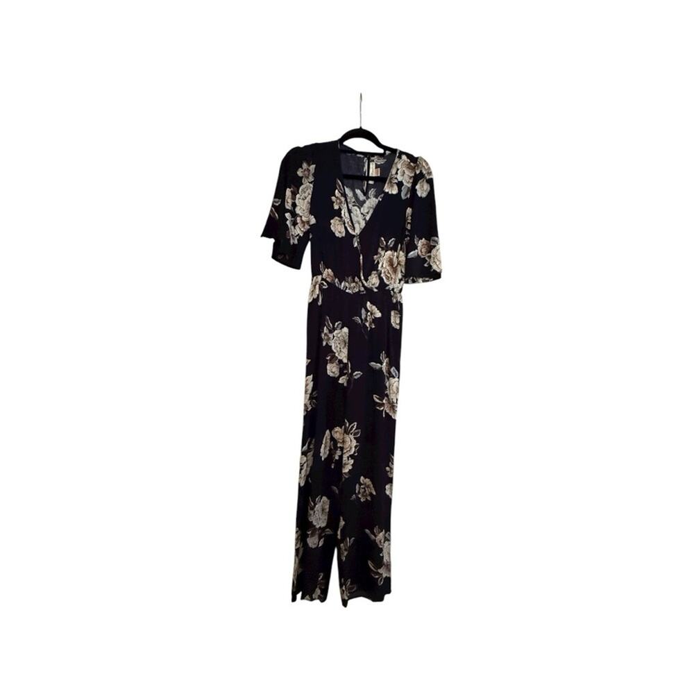 Band of Gypsies Black Floral Jumpsuit